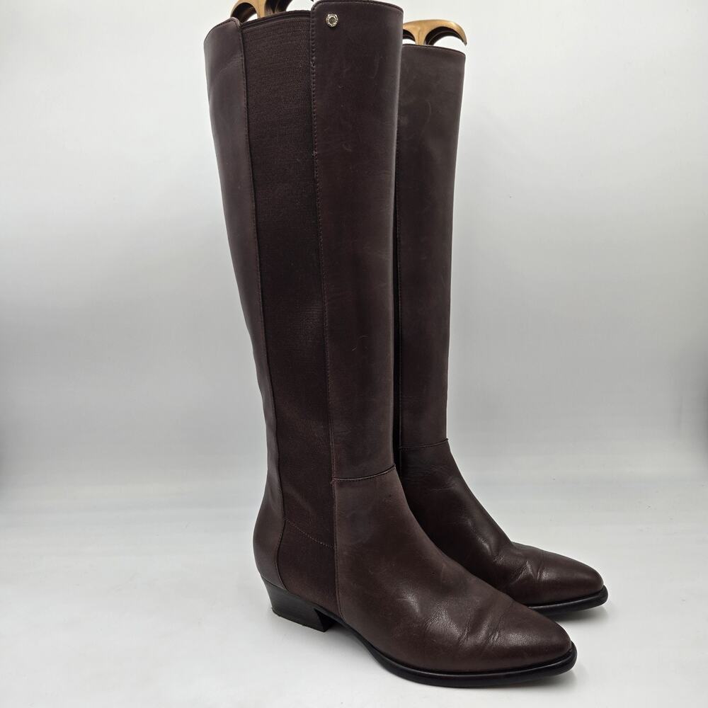 Cole Haan Z37113* Womens Dark Brown Hallee Stretch Tall Boots Size 6 B Luxury